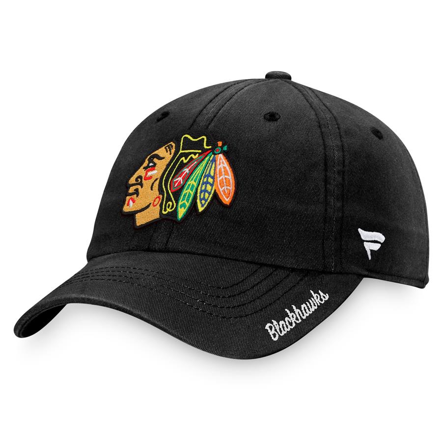 Chicago Blackhawks Fanatics Branded Women's Primary Logo Adjustable Hat - Black