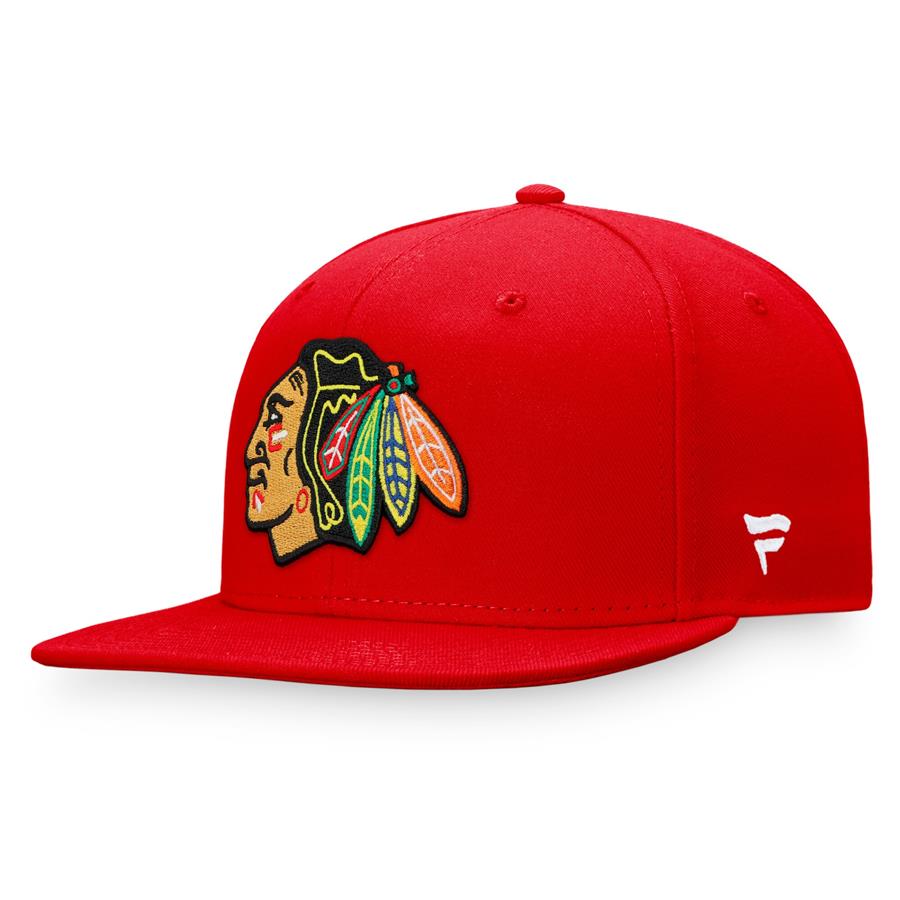 Chicago Blackhawks Fanatics Branded Core Primary Logo Fitted Hat - Red
