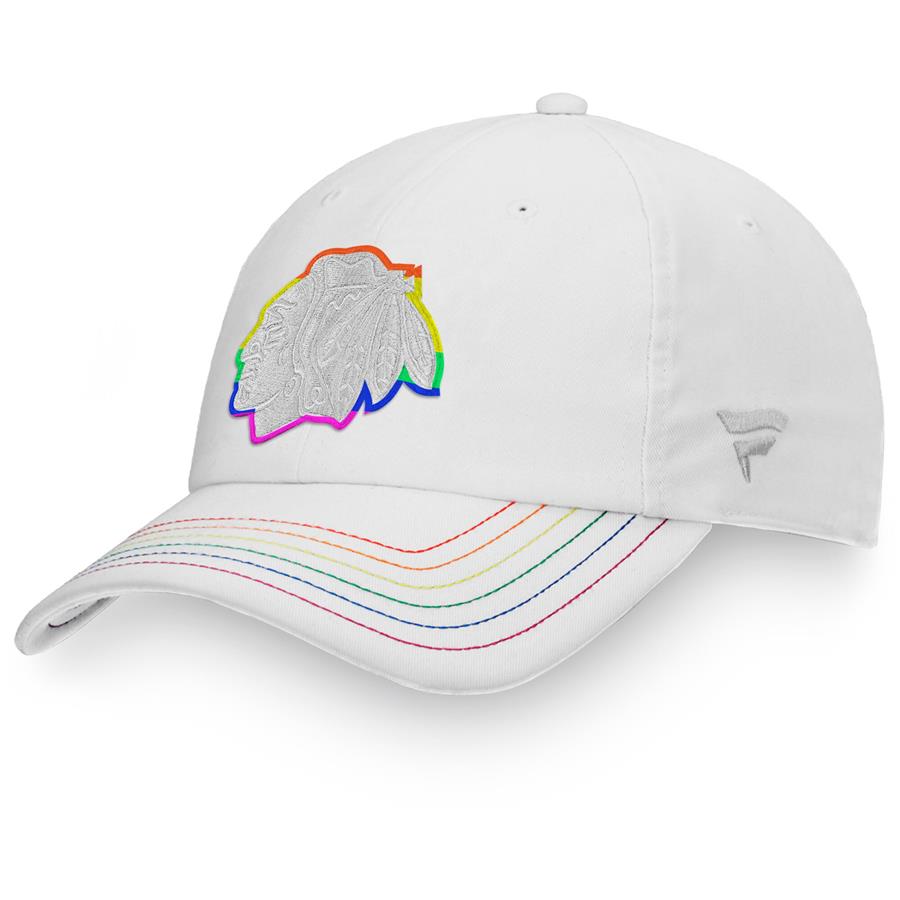 Chicago Blackhawks Fanatics Branded Team Pride Adjustable Hat - White