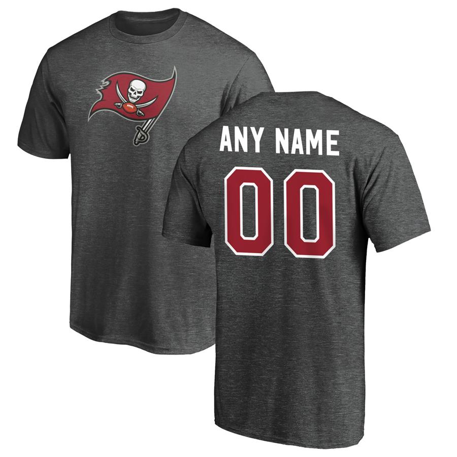 Tampa Bay Buccaneers Fanatics Branded Winning Streak Personalized Any Name & Number T-Shirt - Heathered Charcoal