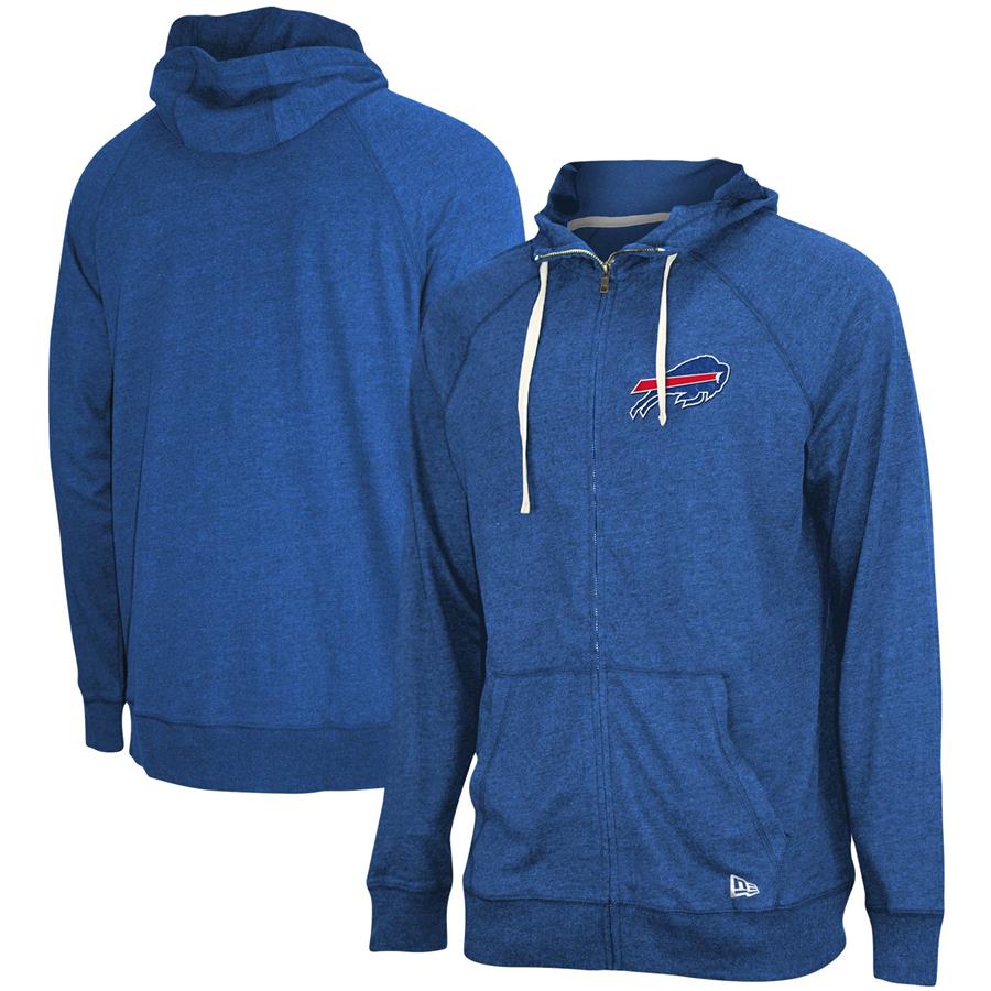 Buffalo Bills New Era In Season Hoodie Full-Zip Jacket - Heathered Royal