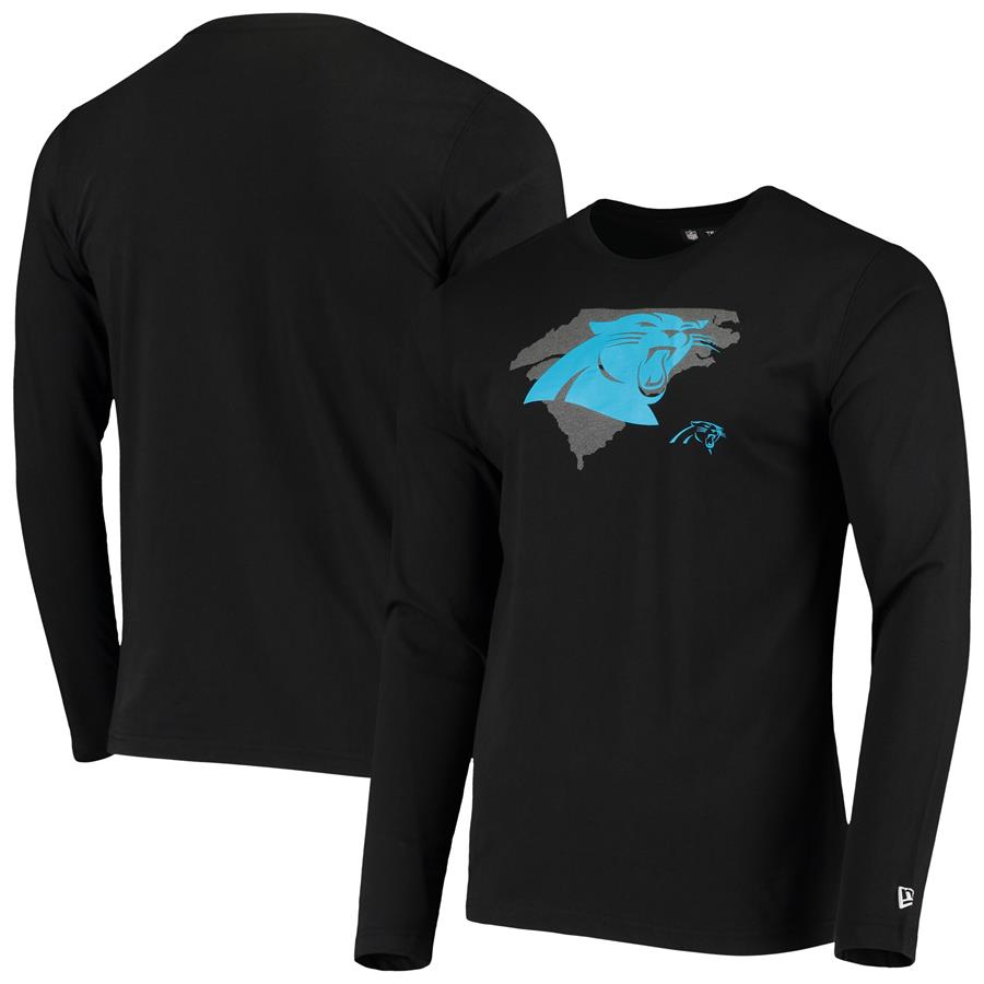 Carolina Panthers New Era State Long Sleeve T-Shirt - Black