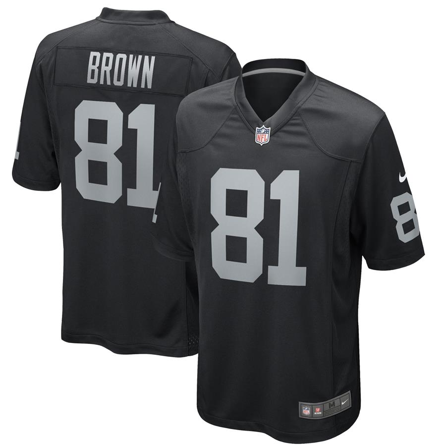 Джерси Tim Brown Las Vegas Raiders Nike Game Retired Player (чёрный)