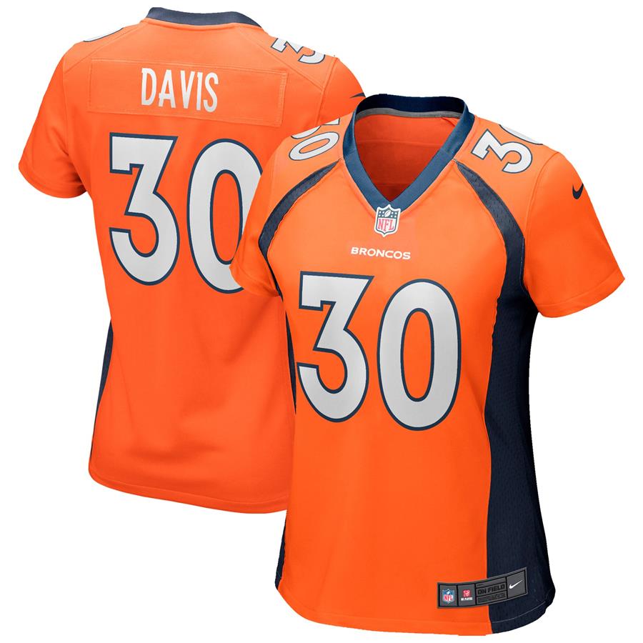 Terrell Davis Denver Broncos Nike Women's Game Retired Player Jersey - Orange