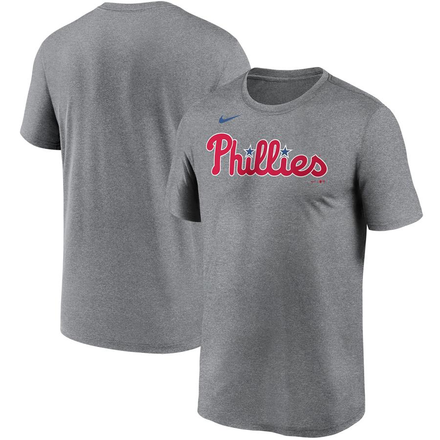 Philadelphia Phillies Nike Wordmark Legend T-Shirt - Gray