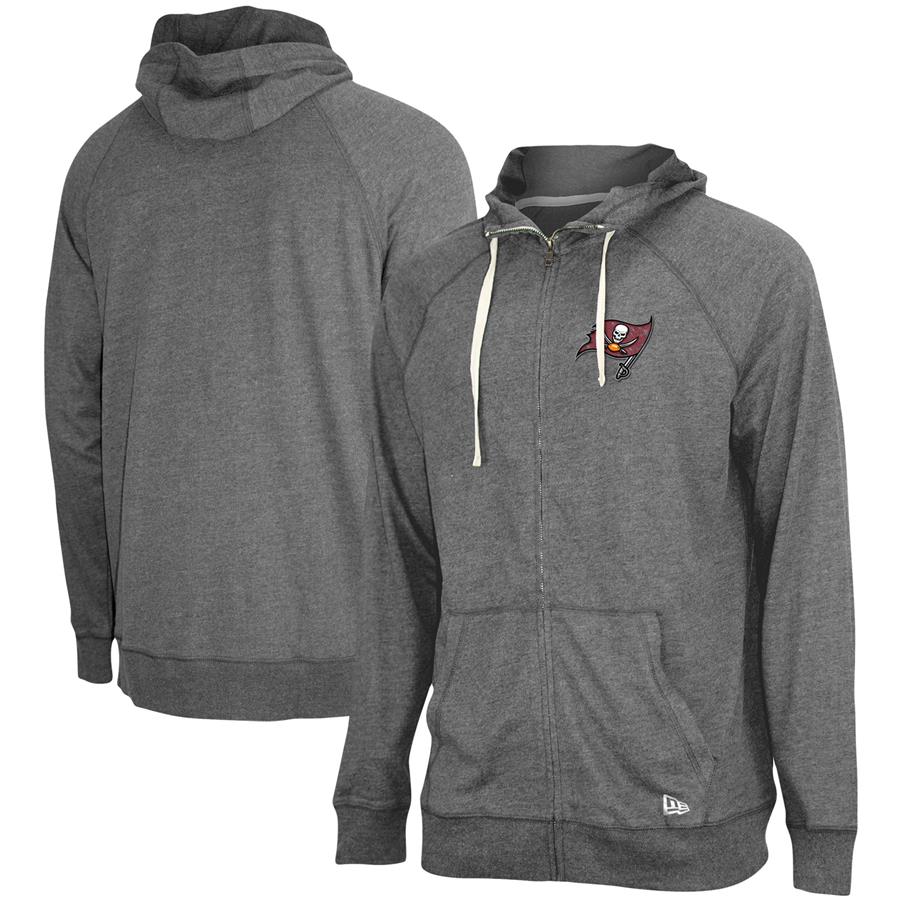Tampa Bay Buccaneers New Era In Season Hoodie Full-Zip Jacket - Heathered Gray