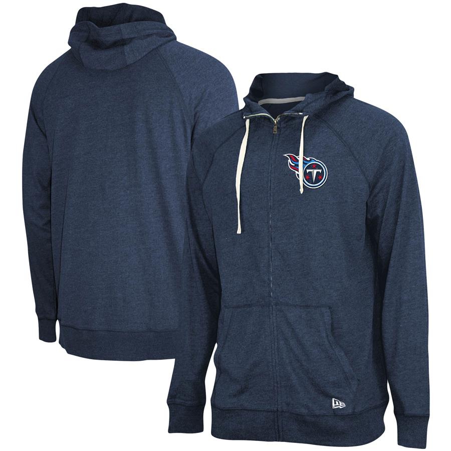Tennessee Titans New Era In Season Hoodie Full-Zip Jacket - Heathered Navy