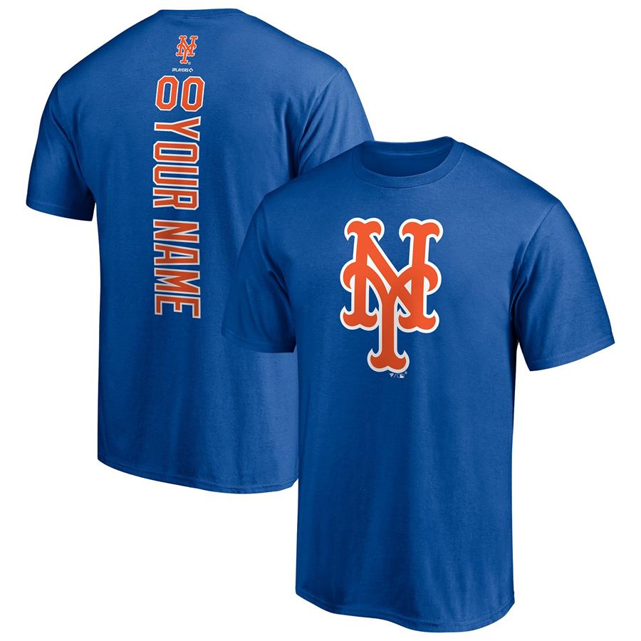New York Mets Fanatics Branded Personalized Playmaker Name & Number T-Shirt - Royal