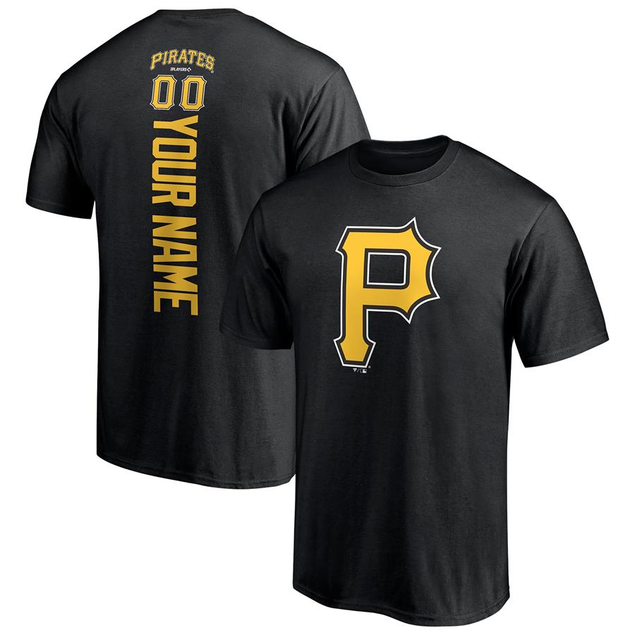 Pittsburgh Pirates Fanatics Branded Personalized Playmaker Name & Number T-Shirt - Black