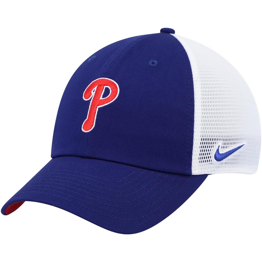 Philadelphia Phillies Nike Heritage 86 Team Trucker Adjustable Hat - Royal