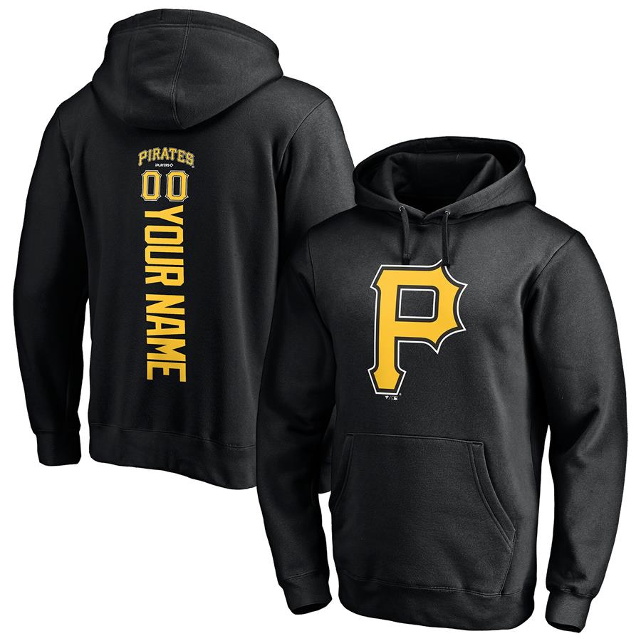 Pittsburgh Pirates Fanatics Branded Personalized Playmaker Name & Number Pullover Hoodie - Black
