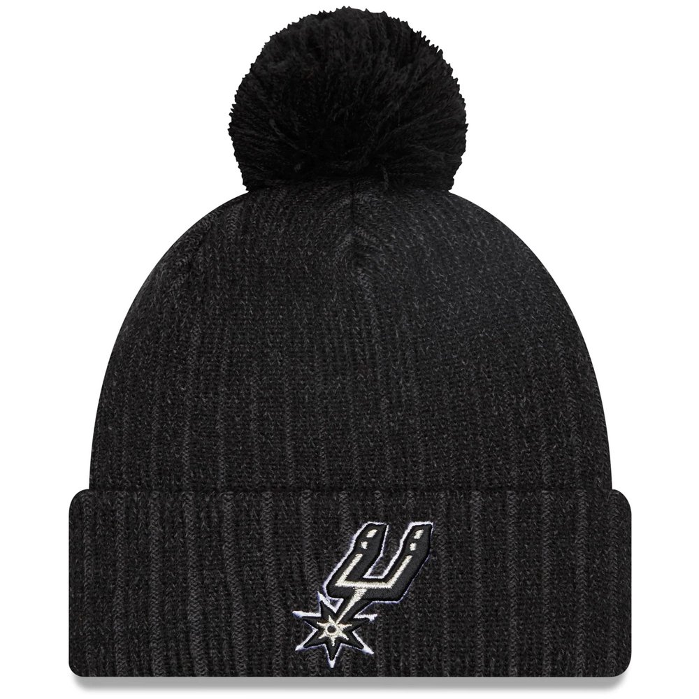 San Antonio Spurs New Era Breeze Cuffed Knit Hat with Pom - Black