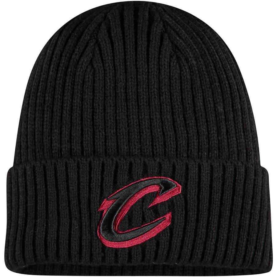Cleveland Cavaliers New Era Core Classic Black on Black Cuffed Knit Hat