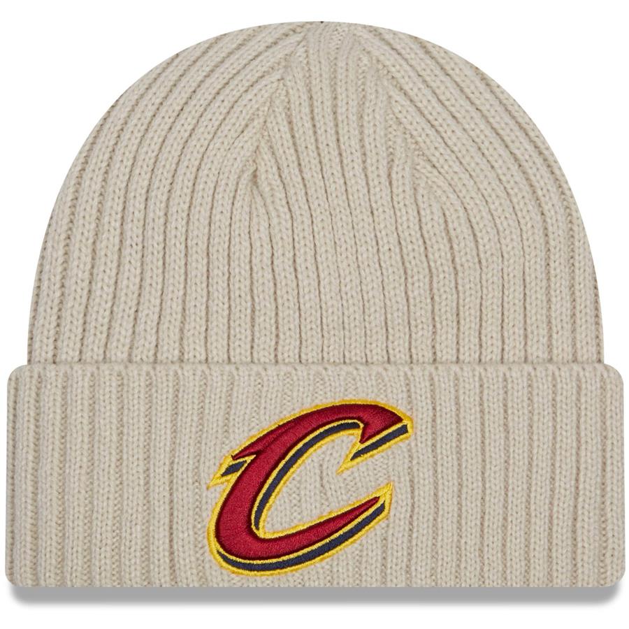 Cleveland Cavaliers New Era Core Classic Stone Cuffed Knit Hat - Cream