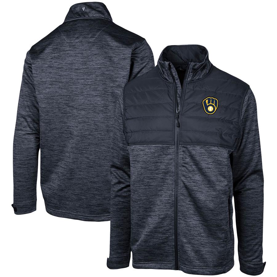 Milwaukee Brewers Levelwear Beta Full-Zip Jacket - Navy