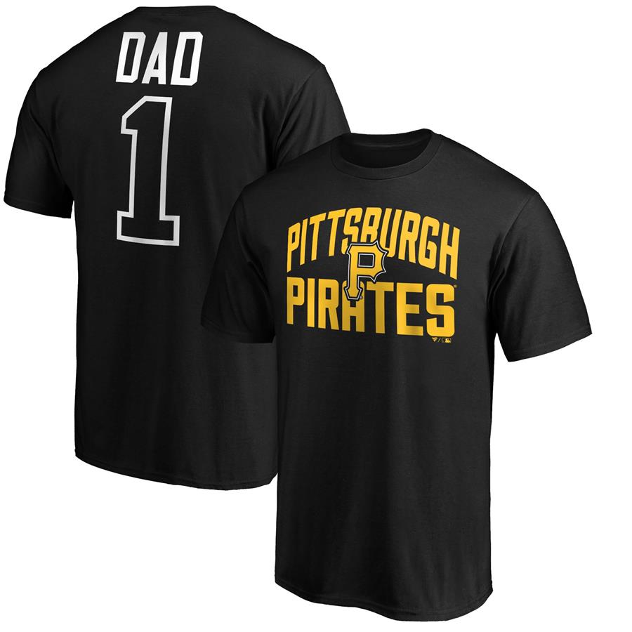 Pittsburgh Pirates Fanatics Branded Father's Day #1 Dad T-Shirt - Black