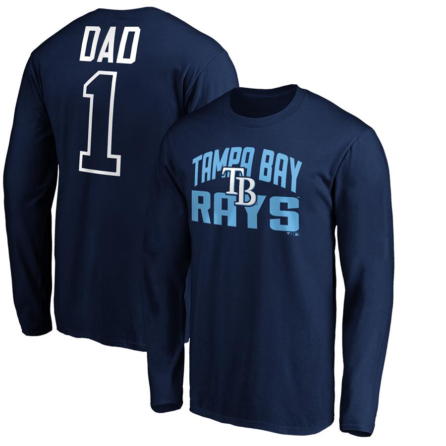 Лонгслив Tampa Bay Rays Fanatics Branded Father's Day #1 Dad (тёмно-синий)