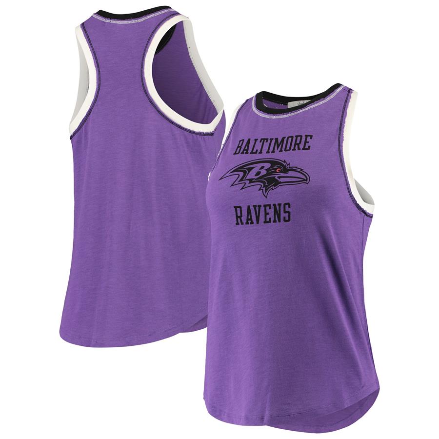 Baltimore Ravens Junk Food Women's Throwback Touchdown Tank Top - Purple