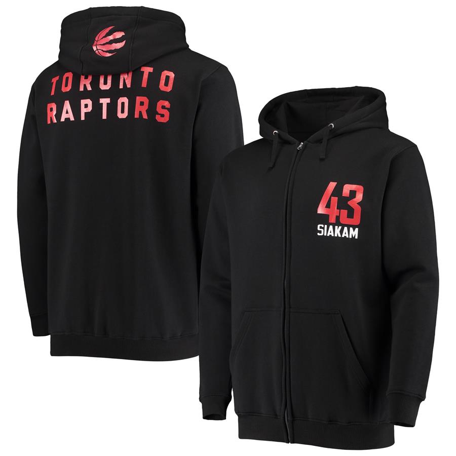 Pascal Siakam Toronto Raptors Fanatics Branded Player Name & Number Full-Zip Hoodie Jacket - Black