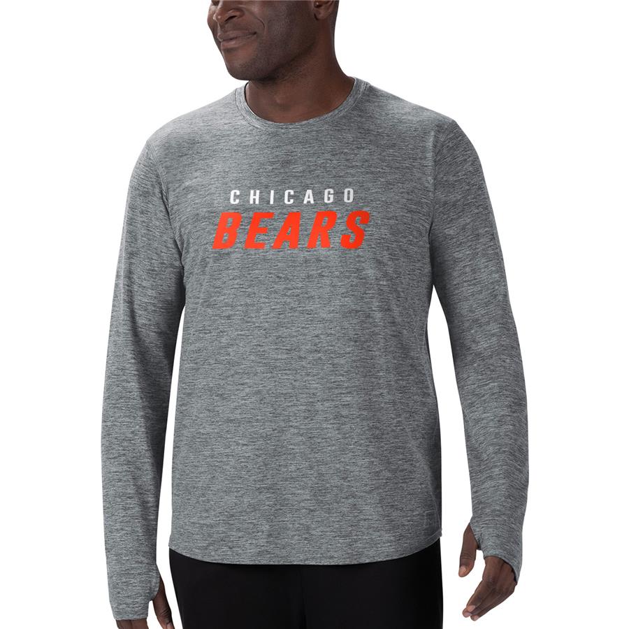 Chicago Bears MSX by Michael Strahan Base Long Sleeve T-Shirt - Gray