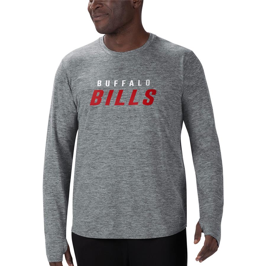 Buffalo Bills MSX by Michael Strahan Base Long Sleeve T-Shirt - Gray