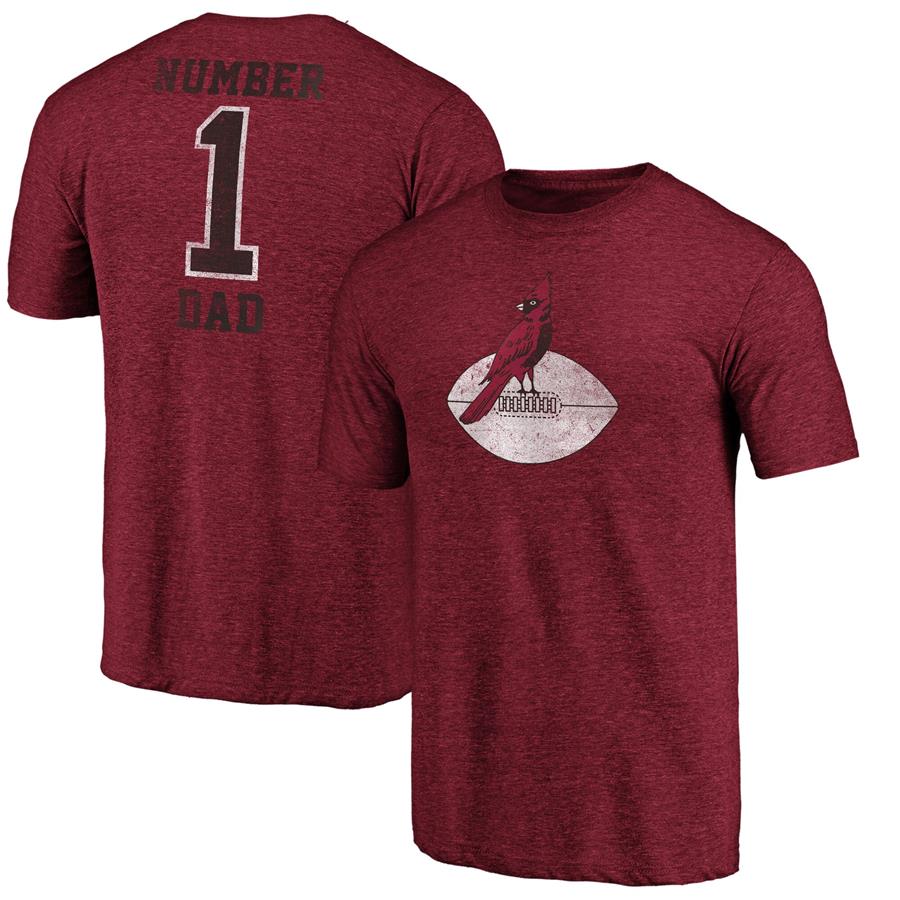 Arizona Cardinals Fanatics Branded #1 Dad Team Logo T-Shirt - Cardinal