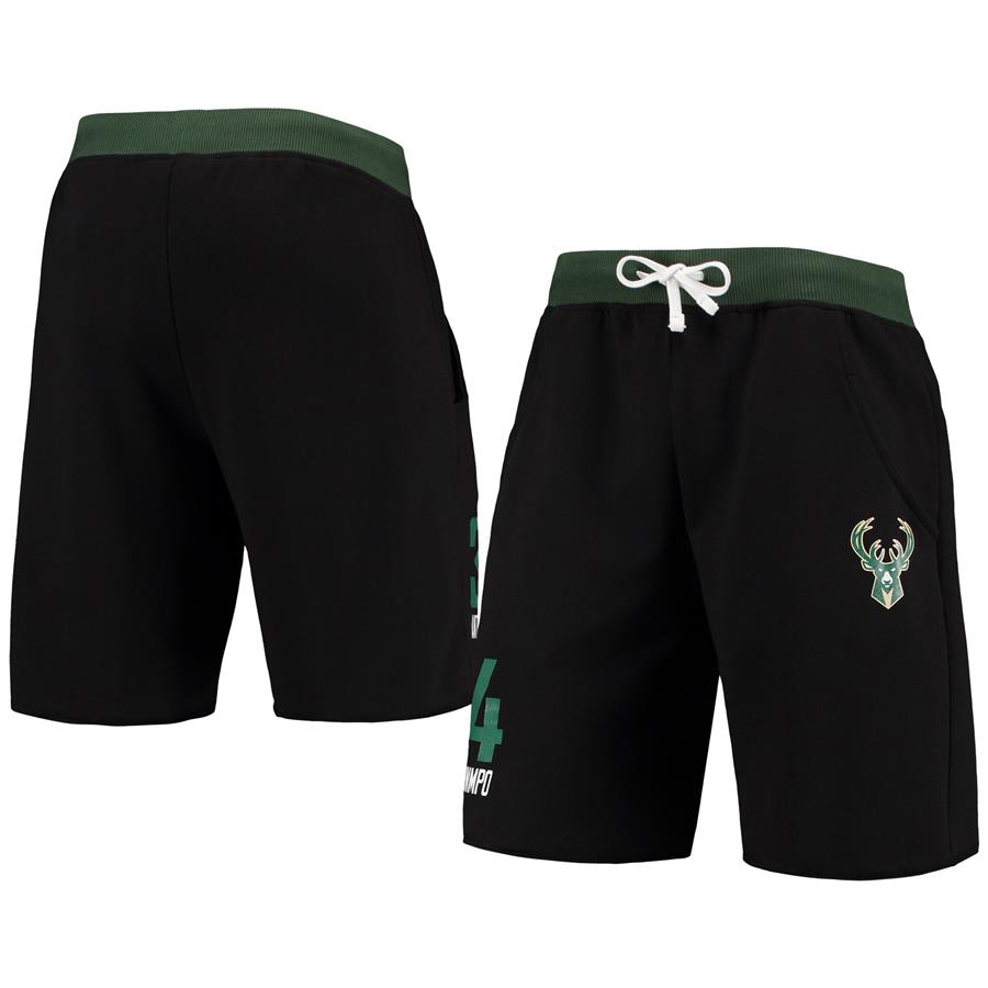 Giannis Antetokounmpo Milwaukee Bucks Name & Number Shorts - Black