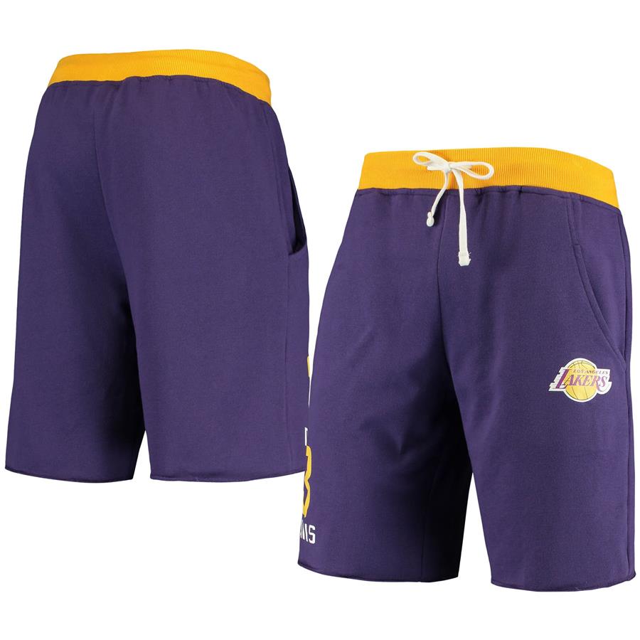 Anthony Davis Los Angeles Lakers Name & Number Shorts - Purple