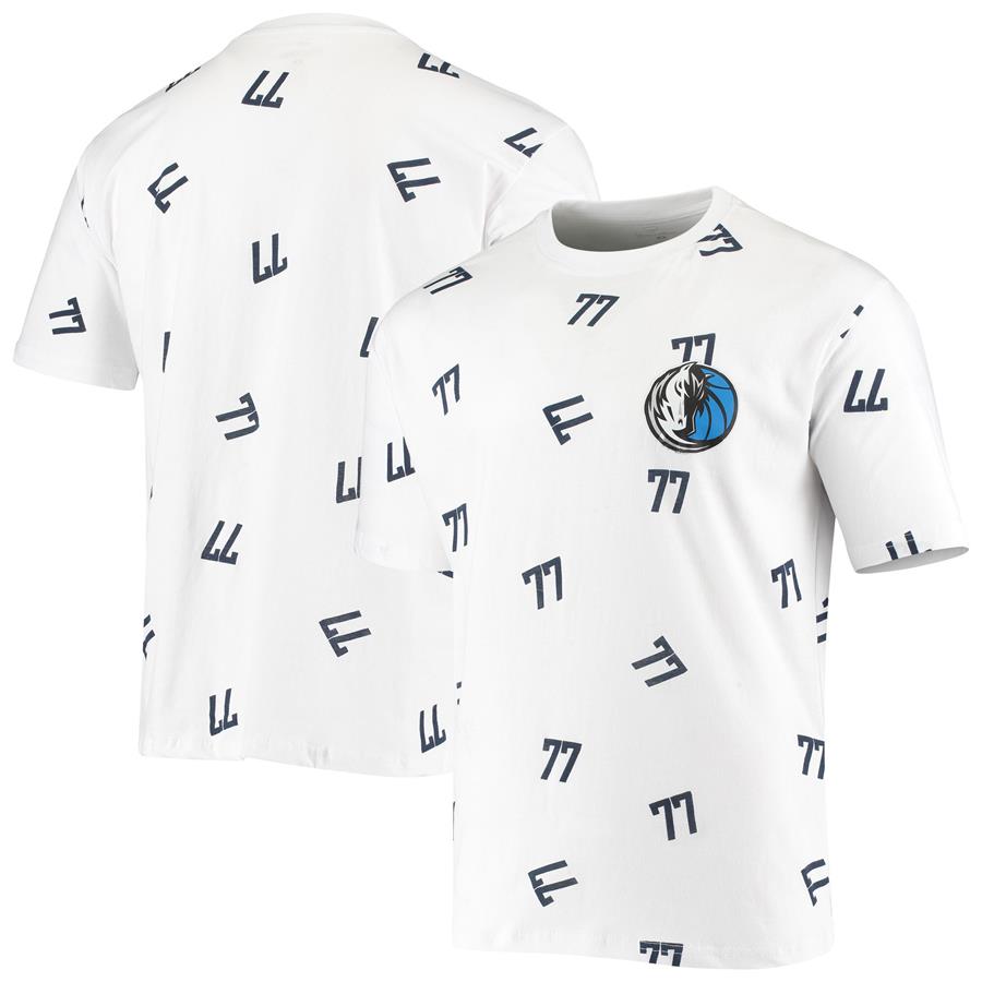 Luka Doncic Dallas Mavericks All Over Number T-Shirt - White