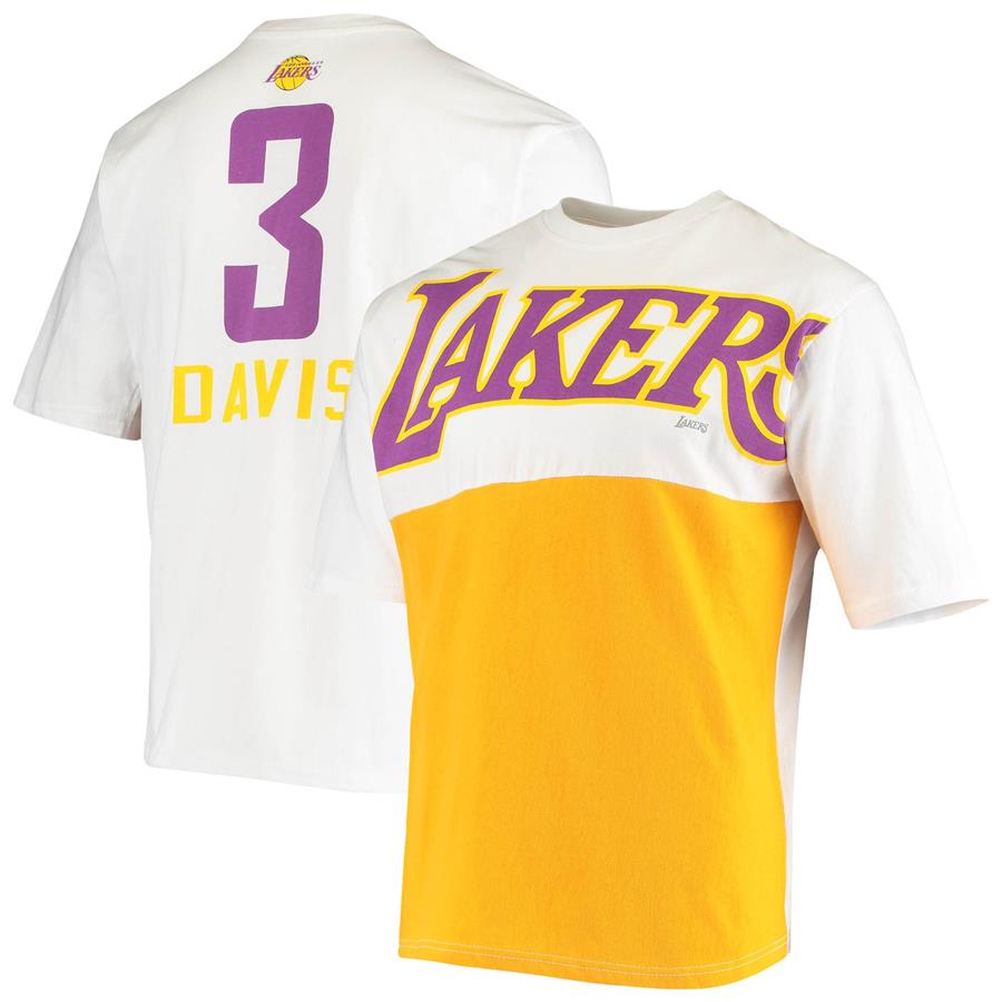 Anthony Davis Los Angeles Lakers Fanatics Branded Yoke T-Shirt - White
