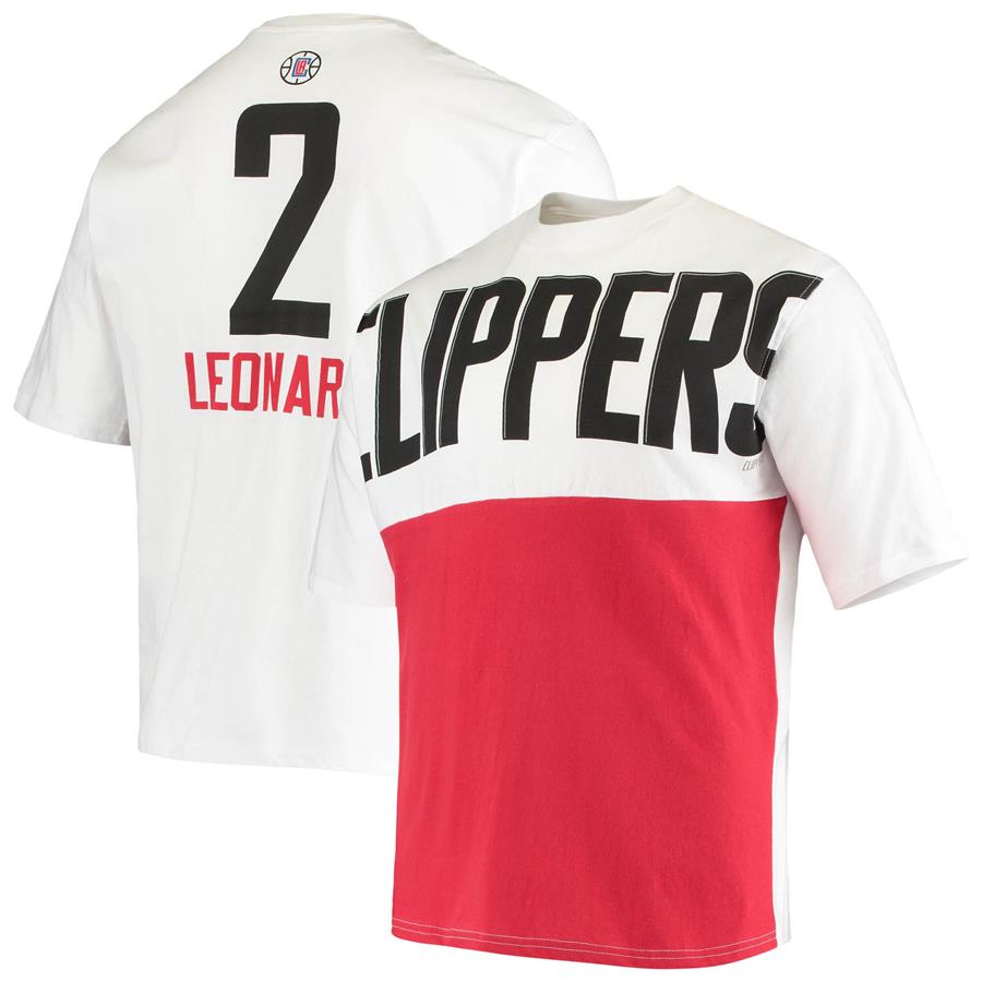 Kawhi Leonard LA Clippers Fanatics Branded Yoke T-Shirt - White