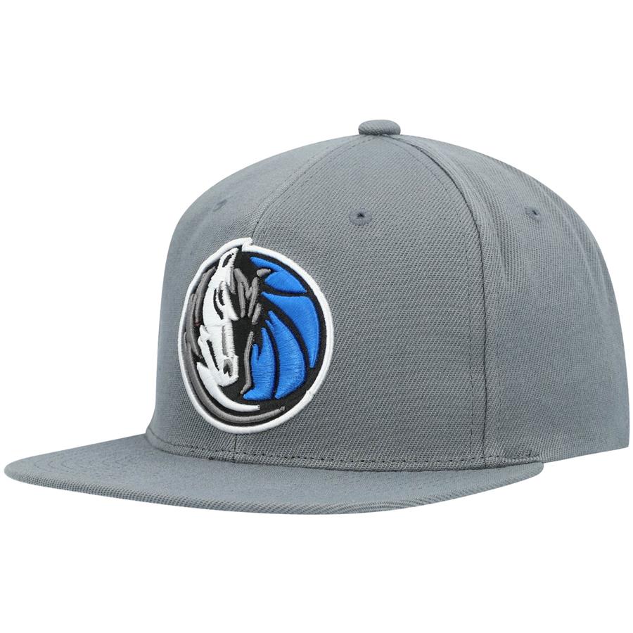 Dallas Mavericks Mitchell & Ness Central Snapback Hat - Charcoal