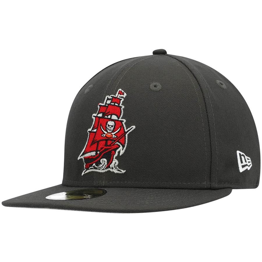 Tampa Bay Buccaneers New Era Omaha Alternate Logo 59FIFTY Fitted Hat - Pewter