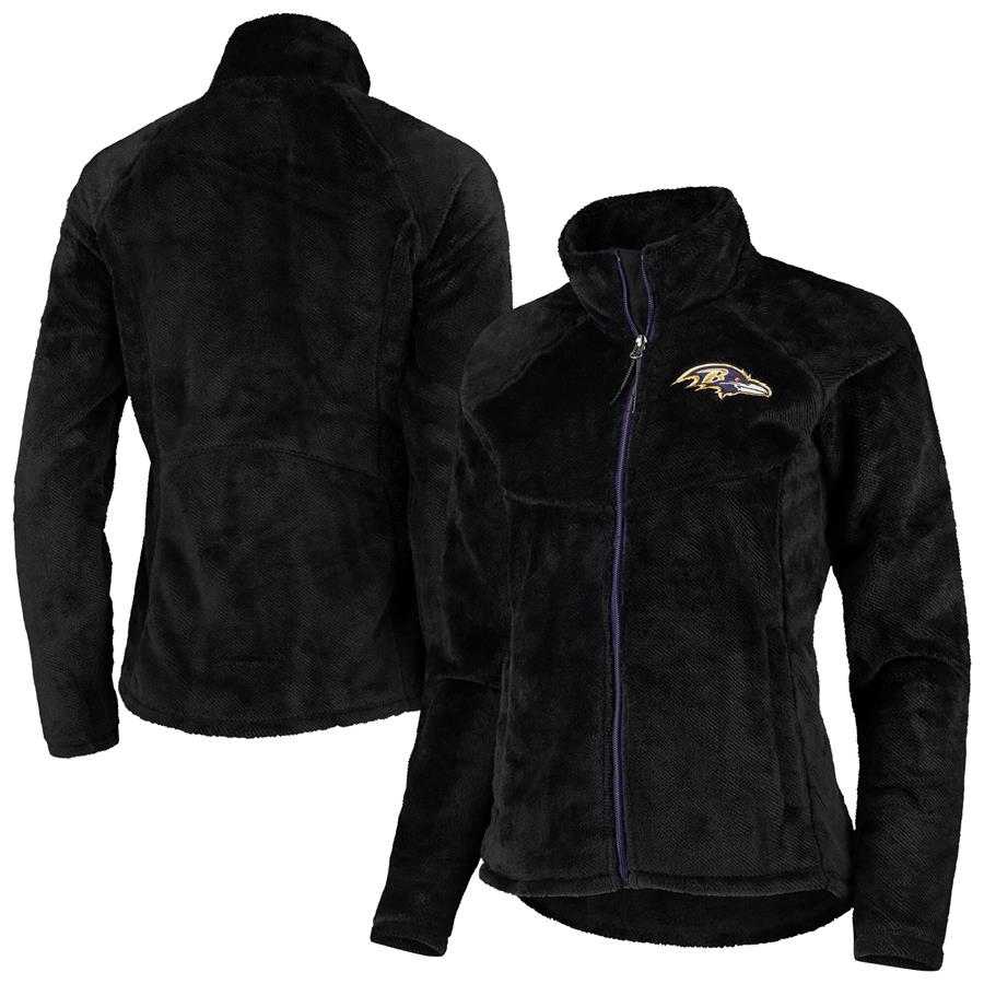 Baltimore Ravens G-III 4Her by Carl Banks Women's Tie Breaker Fleece Full-Zip Jacket - Black