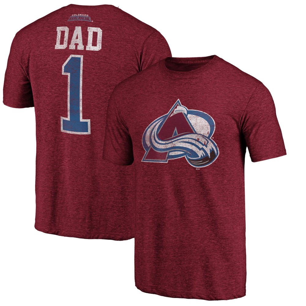 Футболка Colorado Avalanche Fanatics Branded Greatest Dad Tri-Blend (бордовый)