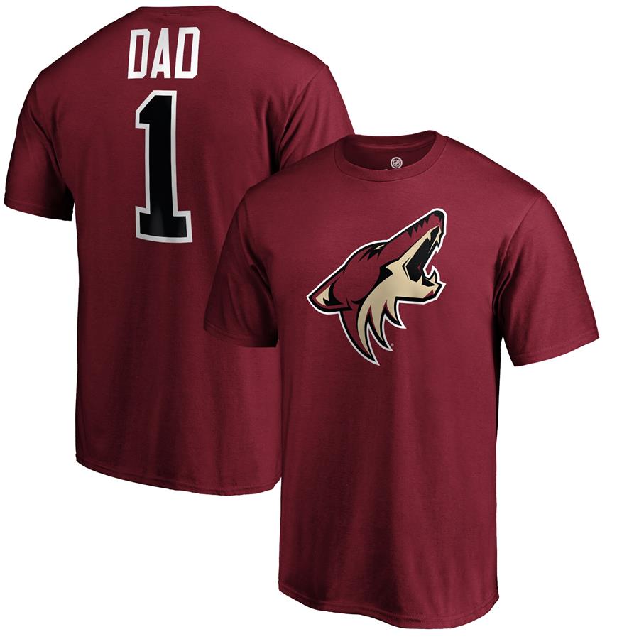 Arizona Coyotes Fanatics Branded #1 Dad T-Shirt - Garnet