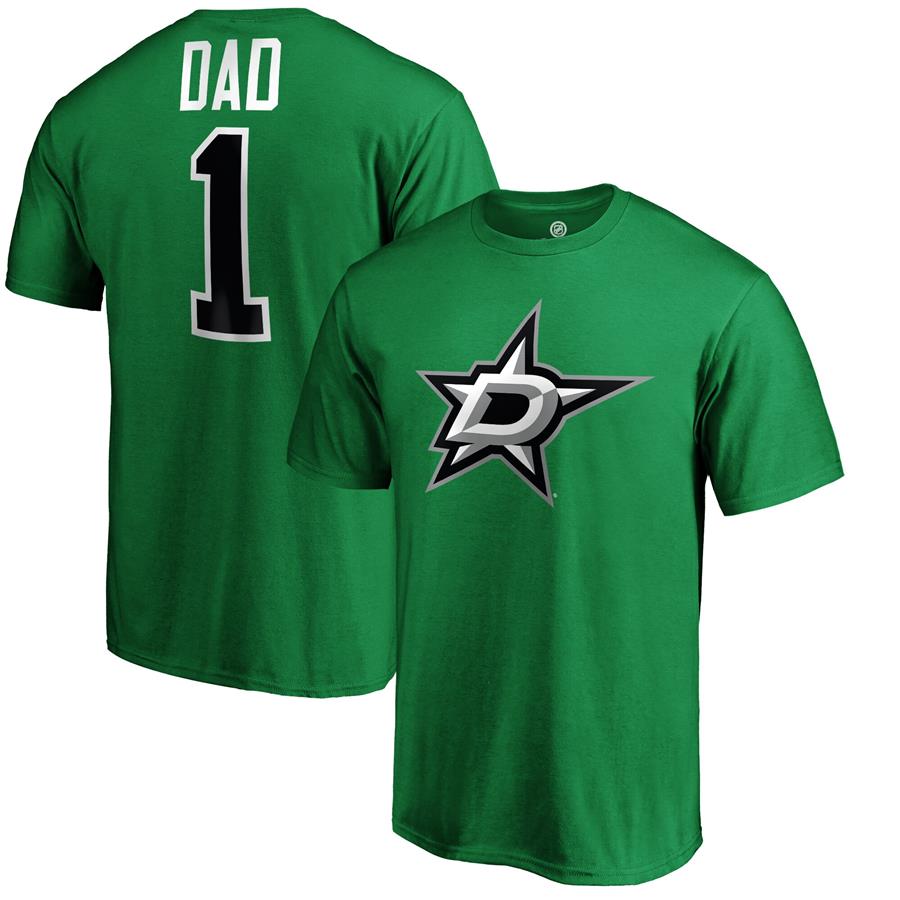 Футболка Dallas Stars Fanatics Branded #1 Dad (зелёный)