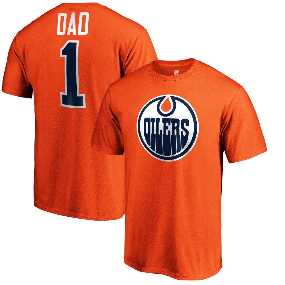 Edmonton Oilers Fanatics Branded #1 Dad T-Shirt - Orange