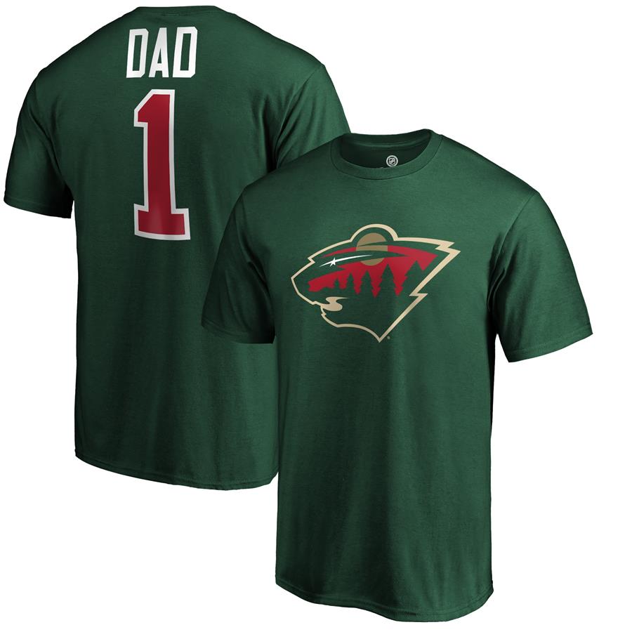 Футболка Minnesota Wild Fanatics Branded #1 Dad (зелёный)