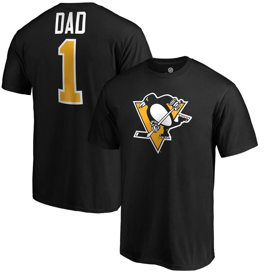 Футболка Pittsburgh Penguins Fanatics Branded #1 Dad Logo (чёрный)