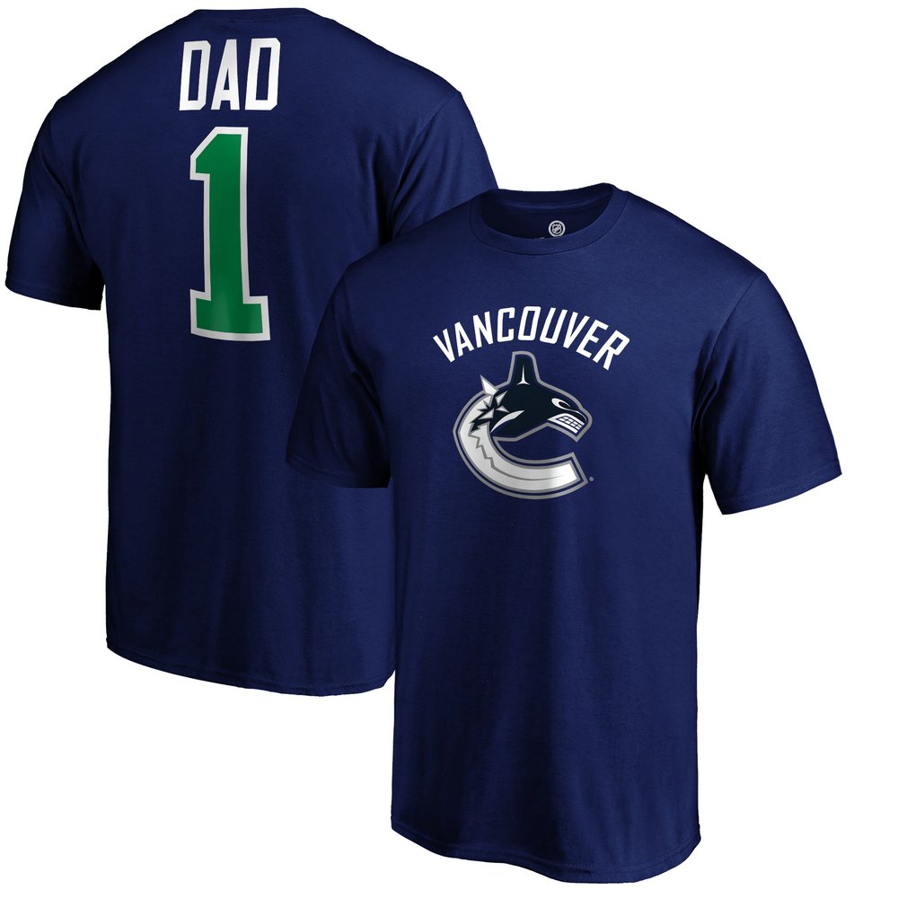 Vancouver Canucks Fanatics Branded #1 Dad T-Shirt - Blue