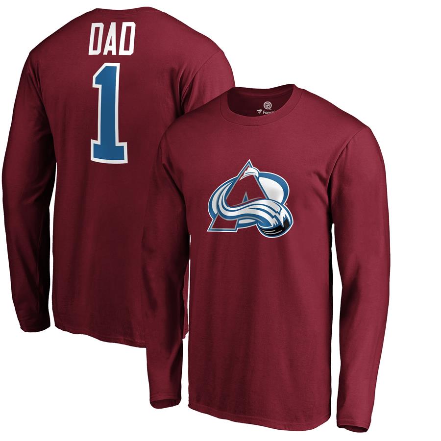 Лонгслив Colorado Avalanche Fanatics Branded #1 Dad (бордовый)