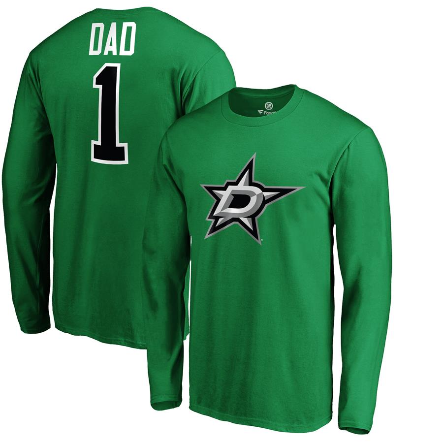 Лонгслив Dallas Stars Fanatics Branded #1 Dad (зелёный)