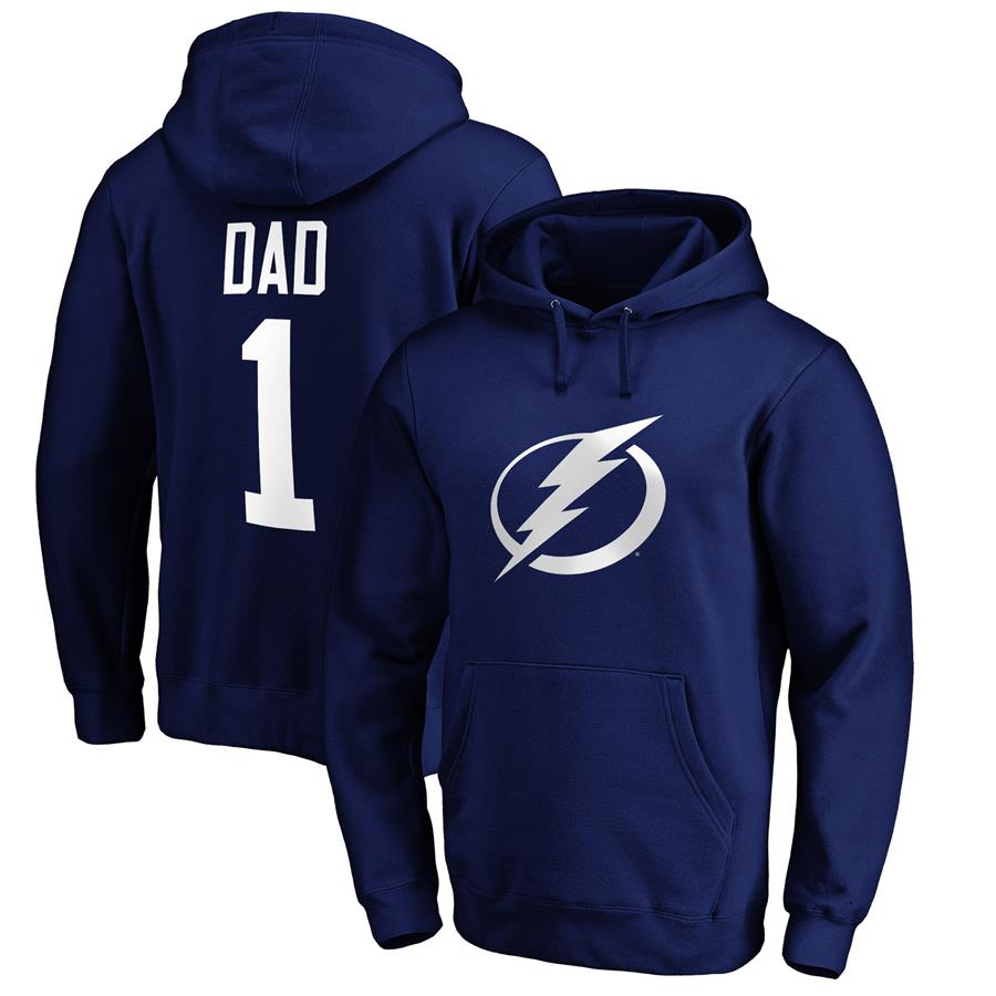 Tampa Bay Lightning Fanatics Branded #1 Dad Pullover Hoodie - Blue