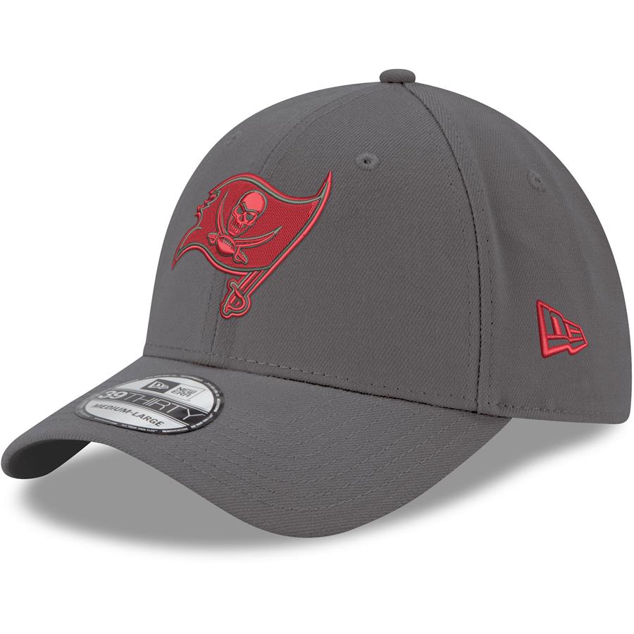 Tampa Bay Buccaneers New Era Primary Logo Storm 39THIRTY Flex Hat - Graphite
