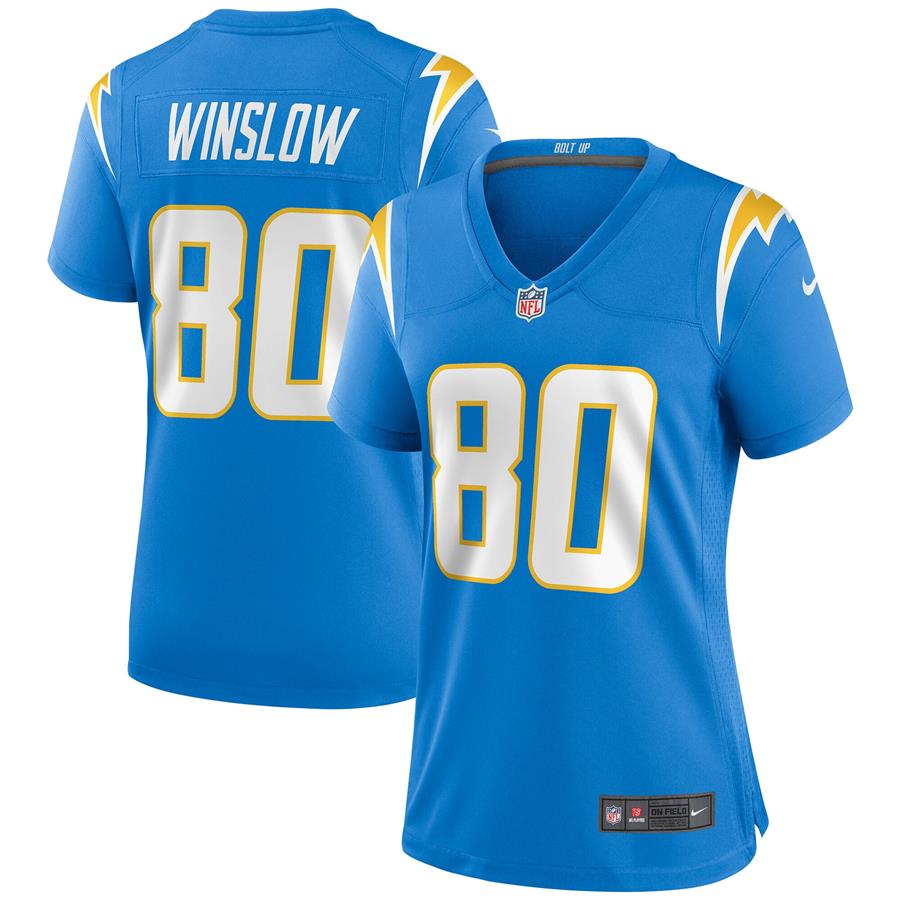 Женское джерси Kellen Winslow Los Angeles Chargers Nike Game Retired Player (голубой)