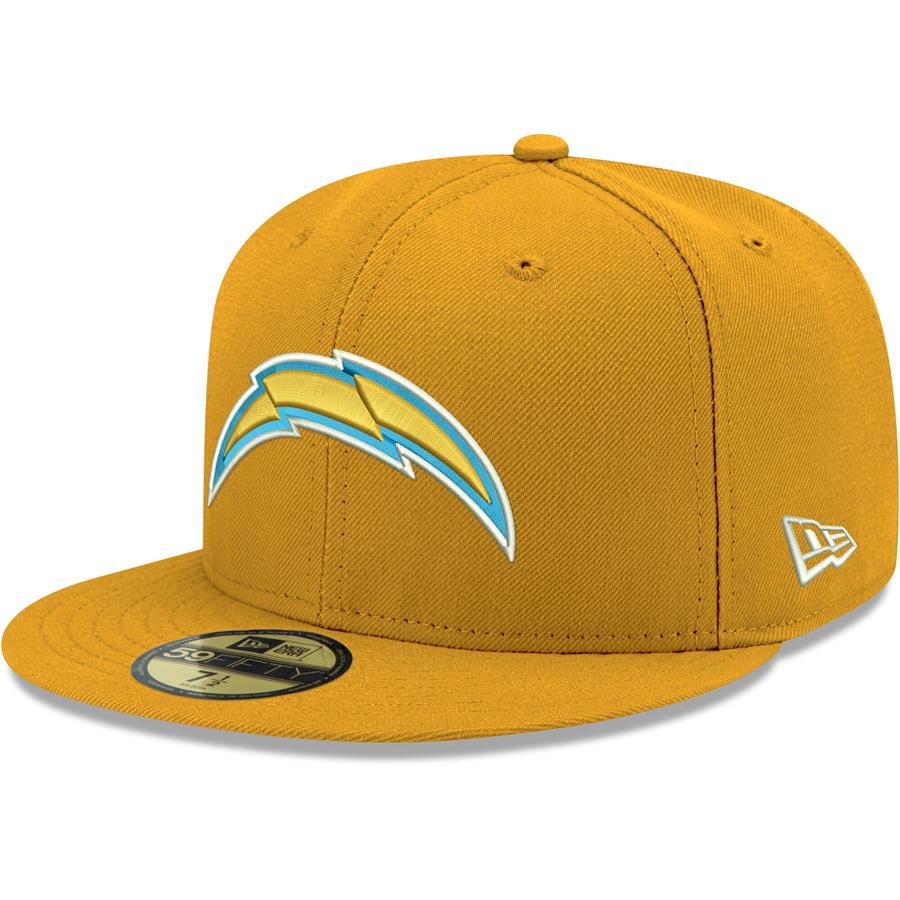 Кепка Los Angeles Chargers New Era Omaha Primary Logo 59FIFTY Fitted (золотистый)