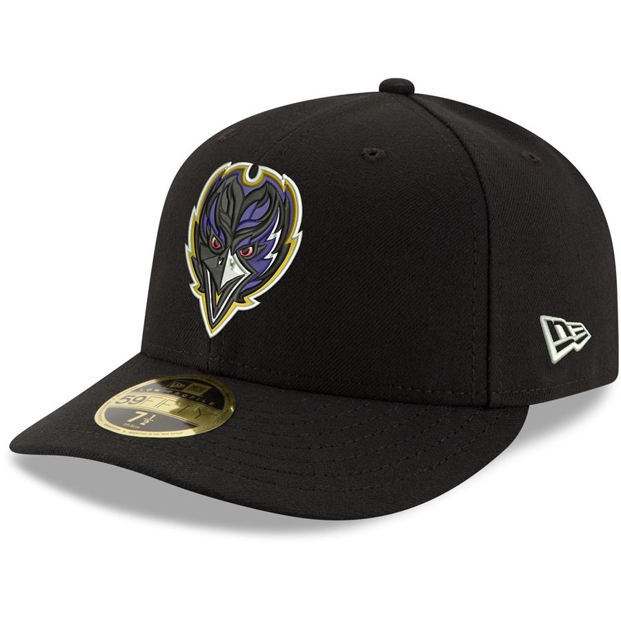 Baltimore Ravens Mascot New Era Omaha Low Profile 59FIFTY Fitted Team Hat - Black