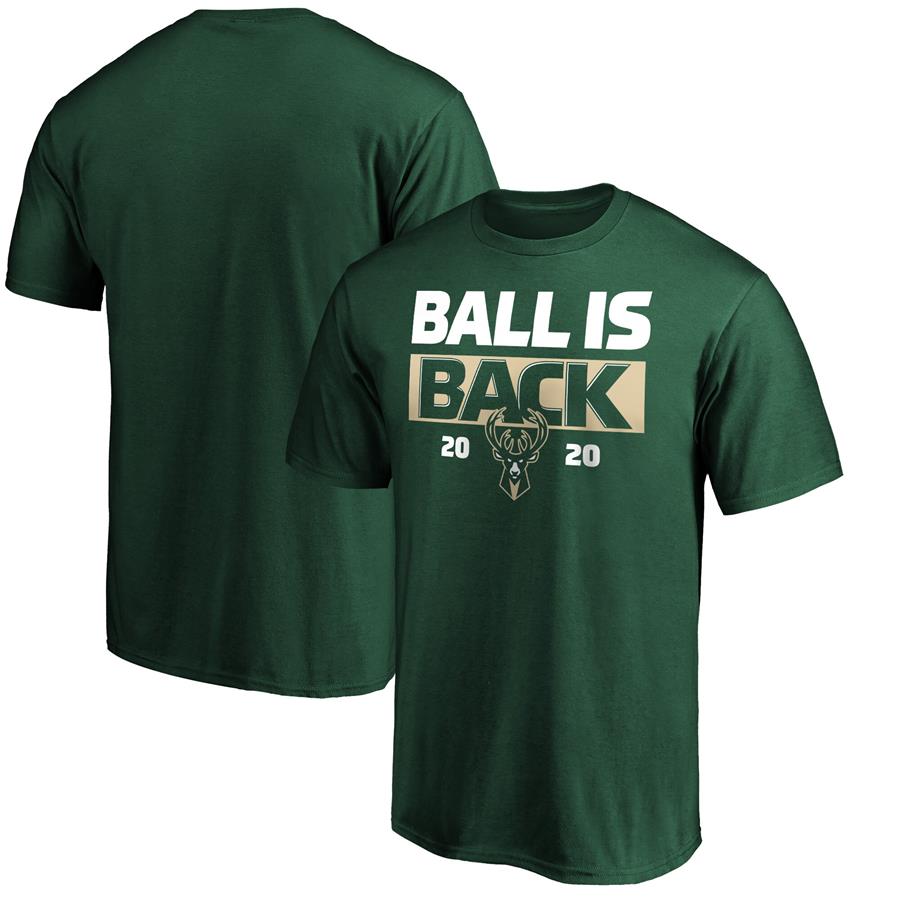 Milwaukee Bucks Fanatics Branded Ball Is Back T-Shirt - Green