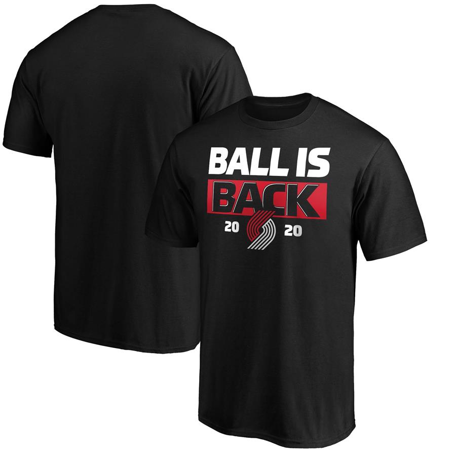 Portland Trail Blazers Fanatics Branded Ball Is Back T-Shirt - Black